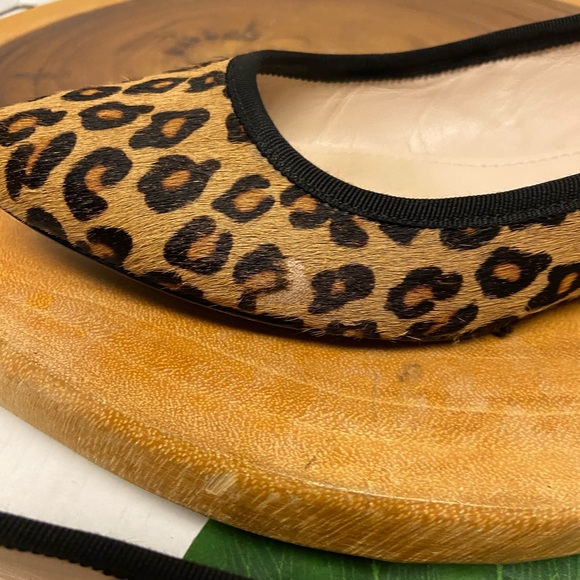 Sasha London BALLET Leopard Print dyed Pony Hair Ballet Flats - Picture 2 of 9